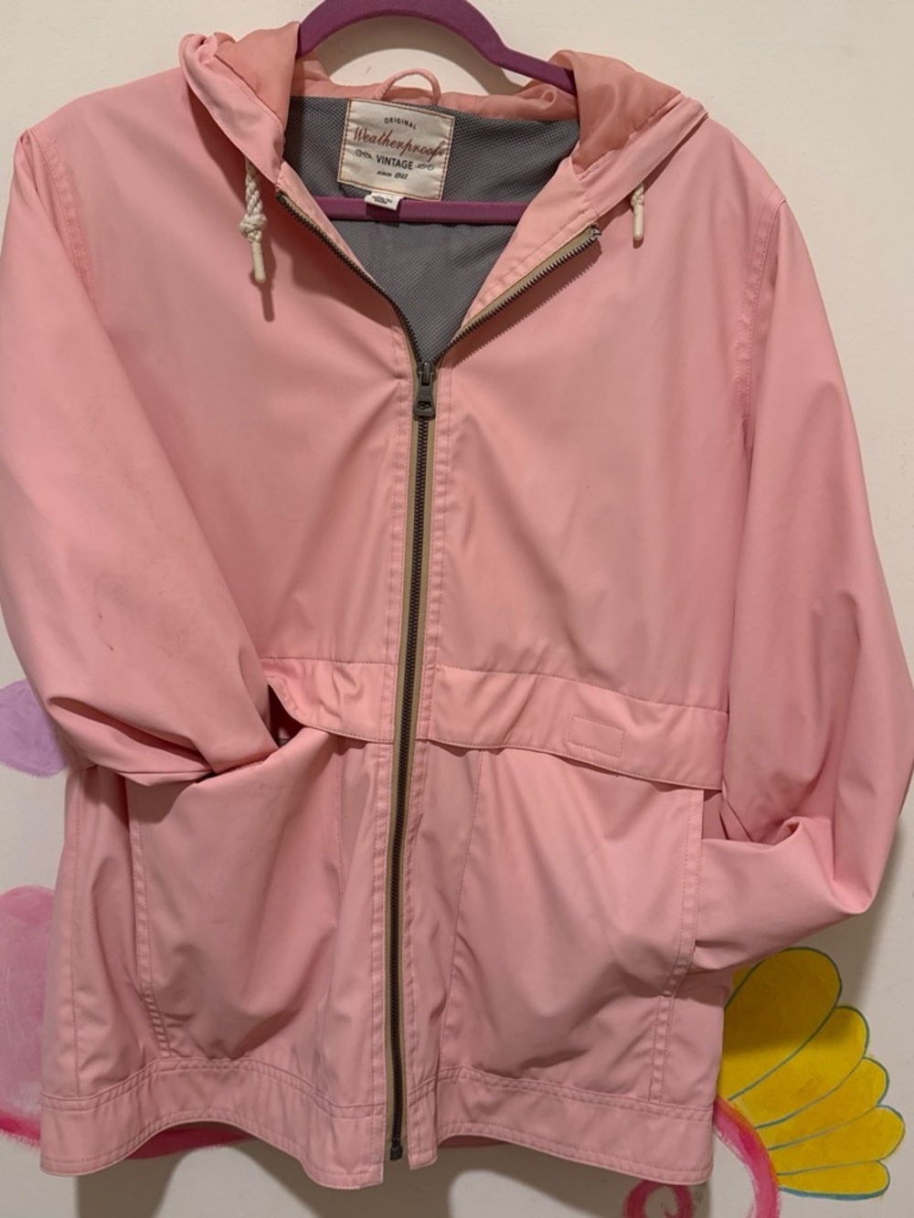 Weatherproof Pink Hooded Raincoat
